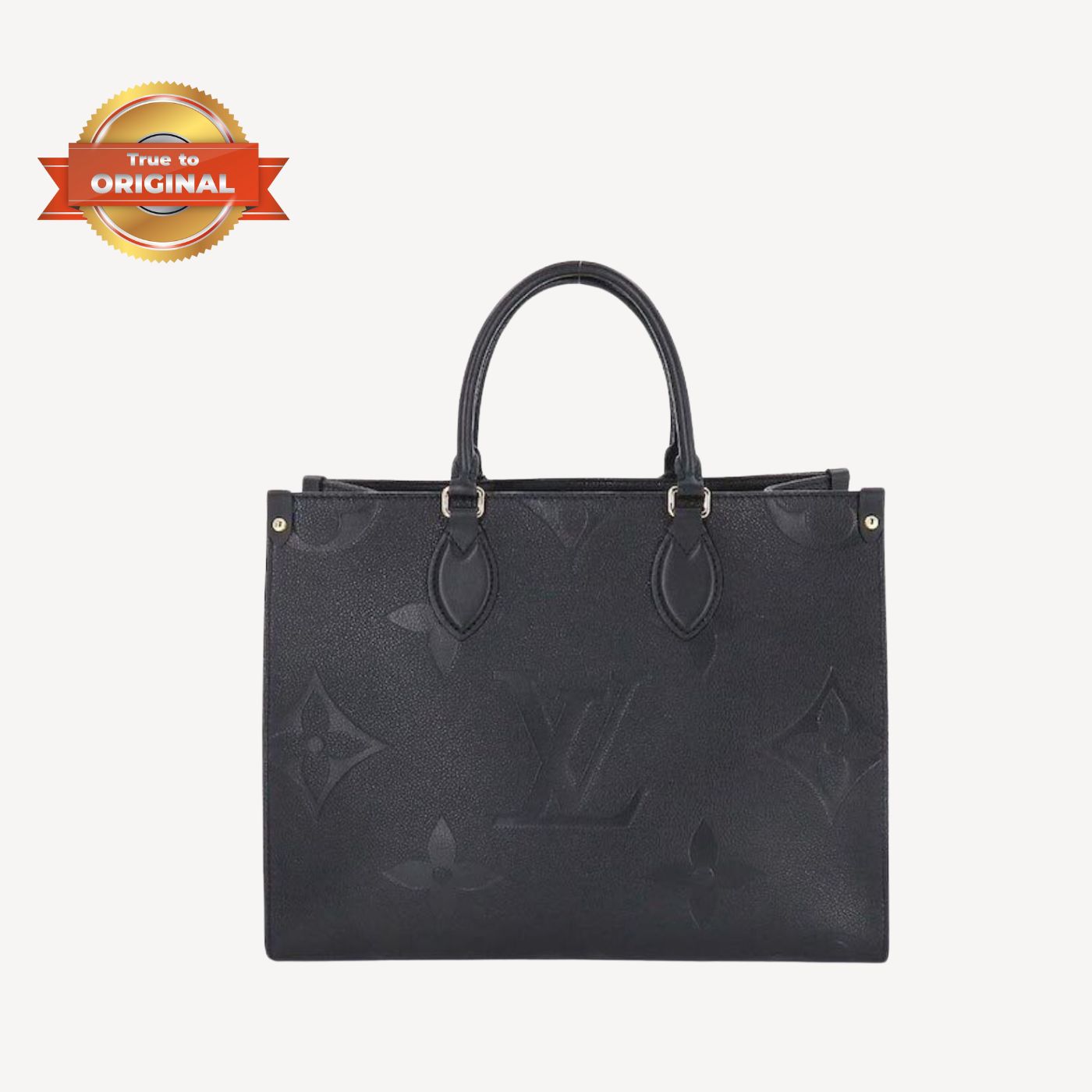 [True-to-ORIGINAL] Louis Vuitton Onthego MM Monogram Empreinte Tote Bag Black For Women 35cm